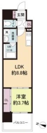 広島駅 徒歩13分 11階の物件間取画像